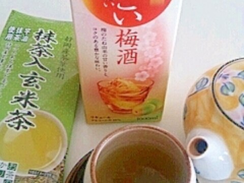 まっこい梅酒の宇治抹茶割り